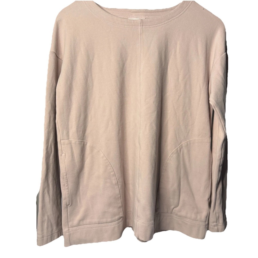 Pure Jill/ J Jill Pink Sweatshirt SMALL Cotton Pullover Crew Neck